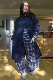 Sonn Funnel Neck Coat Navy